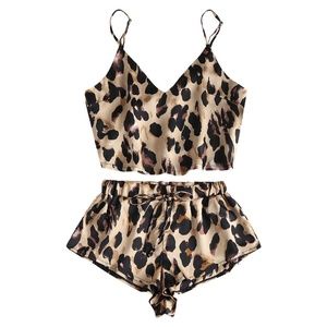 Leopard Print Pajama Set